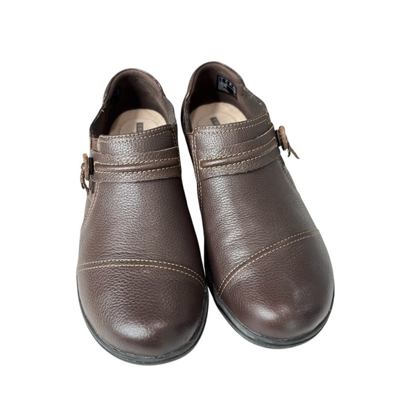 Clarks Cheyn Madi Brown Leather Loafer Size 8.5 M Slip On Womens Comfort Shoes - Picture 3 of 11